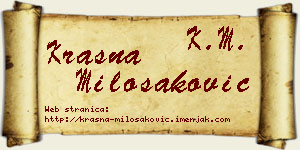 Krasna Milošaković vizit kartica